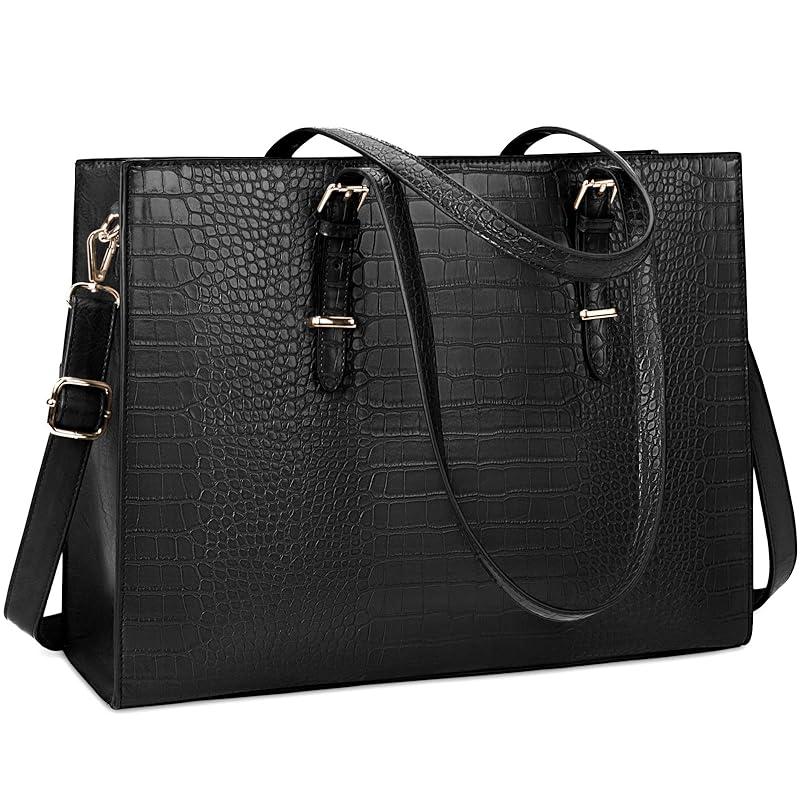 Sleek and Stylish: The Classy Leather Laptop Tote for Women