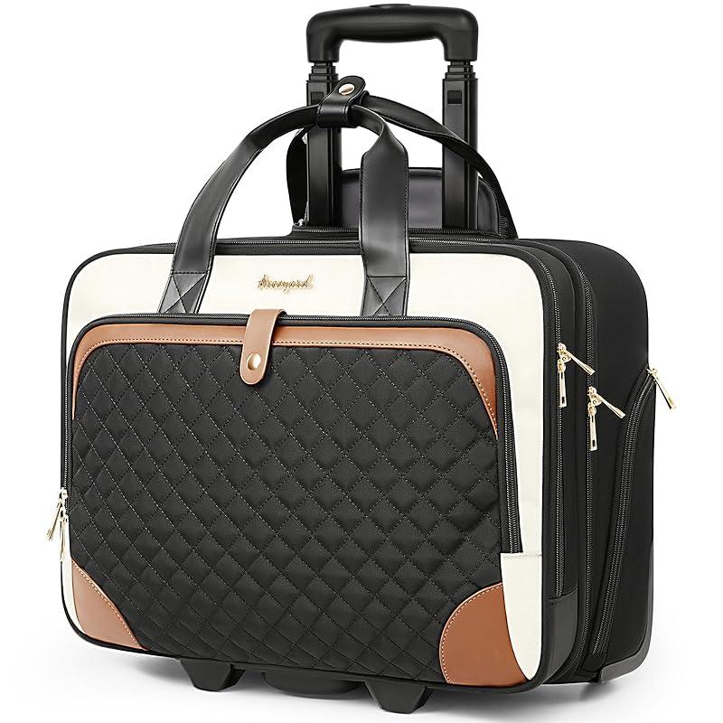 Stylish and Functional: The Ultimate 17-Inch Rolling Laptop Bag for Women